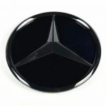3D Chromuotas Juodas Žvaigždės Logotipas Automobilio Priekinės Grotelių Emblema Mercedes Benz W205 W212 W207 A B C E SLK GLK CLA CLS Viano GL ML R Klasei