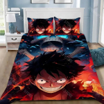 Vienvietis/Dvigulis Antklodės Užvalkalų Rinkinys Zoro Luffy Anime Patalynės Rinkinys Berniukui Antklodės Užvalkalas Pagalvės Užvalkalas Miegamojo Dekoras 2/3 vnt. Dovana 135x200cm