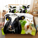 Karvių patalynės komplektas Karalienės dydžio Skaitmeninė spauda Animacinis paprastas pynimas Amatas &Scaron;iaurės Amerikai ir Europai Patogus Patvarus 70x133cm 2pcs