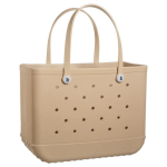 Eva Paplūdimio krep&scaron;ys su skylutėmis Ne&scaron;iojama rankinė Atspari vandeniui Kelioninė rankinė Plaunama Tinka sportui, paplūdimiui, baseinui Large bag 47*34*23cm chaki