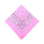 Medvilninė nauja kaklarai&scaron;tis nudažyta galvos skara Paisley Scroll Bandanna Tie-Dyed Square One Size &scaron;viesiai rausvos spalvos