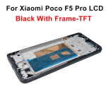 AAA++ OLED For Xiaomi Poco F5 Pro LCD jutiklinis ekranas 23049PCD8G Ekranas skaitmenintuvas For Poco F5 LCD 23013PC75G Atsarginės dalys 1 F5Pro TFT Black Fram