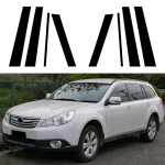 8vnt Automobilio durelių lango statramsčio stulpelių apdailos dangtelio lipdukas, skirtas Subaru Outback 2010 2011 2012 2013 2014 Blizgiai juodai i&scaron;orinei daliai