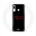 Coque pour Samsung Galaxy A30 Stranger Things Affiche Logo Joyeux no&euml;l