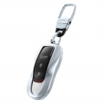 Geriausias aliuminio lydinio automobilio raktų dėklas, skirtas &bdquo;Porsche Panamera Cayenne Macan 911 Carrera 718 Boxster Fashion Auto Smart Key&ldquo; priedai sidabras