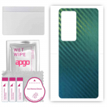 apgo Protective Skin Sticker for the back compatible with Tecno Camon 18 Premier, Wrap Film, Foil, Vinyl - Pattern Carbon Chameleon CAKA1