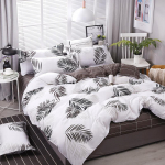 Skalbta medvilninė lova keturių dalių patalynė antklodės užvalkalas 2.0m four-piece set