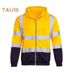 &Scaron;viesą atspindintis apsauginis gobtuvas 360 laipsnių &scaron;viesą atspindinčios zonos Gero matomumo greitai džiūstantis ilgomis rankovėmis naktinis statybininko paltas nakčiai lauke M geltona