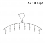 6-20 vnt. nerūdijančio plieno rūbų džiovinimo kabykla, neperpučiama vėjo drabužių kabyklos segtukai kojinių skalbinių vėdinimo kabykla apatinių kojinių laikiklis A2