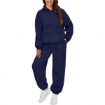 Moteri&scaron;ki 2 dalių komplektai su gobtuvu, megztinio kostiumo komplektai, dideli megztiniai Baggy Fall Fashion sportiniai kelnės su ki&scaron;enėmis