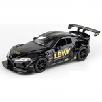 1/22 mastelio Toyota Supra sportinio automobilio lydinio modelis Die-cast metalinis transporto priemonės kolekcijos simuliacinis garsas ir &scaron;viesa žaislinis automobilis dovana berniukams juoda