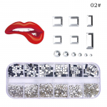 12 tinklelių dantų brangakmeniai deimantiniai papuo&scaron;alai &bdquo;pasidaryk pats&ldquo; įrankiai Įvairių formų spalvoti papuo&scaron;alai dantų protezams Akrilo dantų priedai