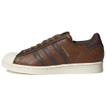 Adidas Originals Superstar Odiniai Klasikiniai Laisvalaikio Amortizuojantys Patvarūs Žemi Unisex Sportbačiai Tamsiai Rudos Spalvos GW4438 47⅓