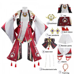 Cosplay Yae Miko Guuji Yae kostiuminis perukas arklio uodega žaidimas Helovino karnavalas Moterų drabužių rinkiniai 3xl