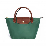 &bdquo;Longchamp Le Pliage&ldquo; originalus minimalistinis rankinukas su logotipu, tekstūruotas nailono drobės ir odos koldūnų imitacijos krep&scaron;ys, mažas moterims, &bdquo;Salve&ldquo; spalvos, 1621089P84. Basic Set (Bag)
