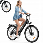elektriniai dviračiai Elektrinis miesto dviratis 26'' 90km 5 pavaros suaugusiems 120kg
