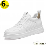 Unisex sportiniai batai su pakėlimu, stori batai, padidinantys ūgį 6 cm, laisvalaikio balti sportbačiai, dideli dydžiai 37-45 37 balta