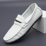Vyri&scaron;ki mokasinai natūrali oda slip-on Moccasins Rankų darbo Driving Shoes mink&scaron;ti itali&scaron;ki batai prabangus prekės ženklas Vyri&scaron;ki mokasinai Vyri&scaron;ki plok&scaron;čiapadžiai 6.5 balta