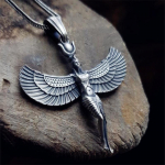 Senovės Egipto sparno formos unisex angelo sparno pakabukas karoliai