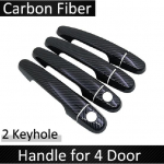 Juoda anglies pluo&scaron;to Toyota Passo Daihatsu Sirion Boon M300 M600 2004~2015 2012 2013 2015 Durų rankenėlės dangtelis Automobilio Handle 2 Keyhole