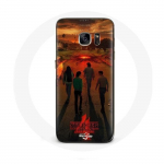 Coque pour Samsung Galaxy S6 Edge Stranger Things Saison 4 Affiche Art Equipages de la Nouvelle Th&eacute;o