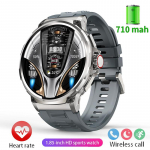 Naujas 1,85 colio ultra HD i&scaron;manusis laikrodis, GPS takelis HD Bluetooth skambučio 710 mah didelė baterija 400+ ciferblatas Silicone band sidabras