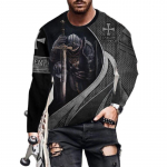 Templar Street Style Hip Hop Rock Men's Long Sleeve T-Shirts Spring Autumn 3D Printing Youthful Vitality Tops Tees Plus Size 6XL L