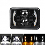 80 W 4X6 colių LED H4 priekinių žibintų projektorius Tolimųjų artimųjų &scaron;viesų darbinis žibintas, skirtas H4651 H4652 H4656 H4666 automobilių sunkvežimio pertvarkymui Offraod 1PCS