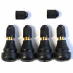 Taiheiyo Industry TR-412 CL Bekameris ventilis motociklams, Trumpas tipas, Dangtelis su sandarikliu, Rinkinys 60mm juoda