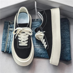 Madingi vyri&scaron;ki laisvalaikio batai Platforma Storas padas Oda Balti batai Vyrai Lenta Lauko sportiniai batai Zapatillas Hombre 39 juoda