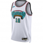 Nike Memphis Grizzlies Dri-Fit NBA Ja Morant Hardwood Classics Series Megztinis apvalia kakla Kvėpuojantis tinklelis Krep&scaron;inio mar&scaron;kinėliai Vyri&scaron;kas mar&scaron;kinėlis Baltas FQ4690-101 XL