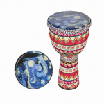 Afrikieti&scaron;kas rankinis būgnas 8 colių ne&scaron;iojamas Djembe būgnas perkusijos instrumentas su spalvingais meno ra&scaron;tais vaikams Lengvas Type 1