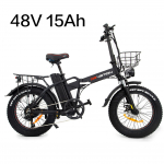 DRVETION AT20 Elektrinis dviratis 750W variklis, 48V 10Ah/15Ah/20Ah baterija, 50/65/80 KM nuvažiuojamas atstumas, 25 KM/H greitis, 20*4.0 colių padangos E-Dviratis 48V 15Ah juoda