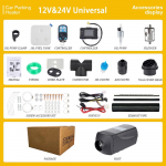 12V24V automobilio dyzelinio &scaron;ildytuvo skystųjų kristalų nuotolinio valdymo jungiklis 5-8KW stovėjimo &scaron;ildytuvo plastikinis korpusas su trijų krypčių su anglų kalbos vadovu