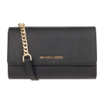 Michael Kors Jet Set Travel Grandinėlė Vienspalvė Odinė Pečių Rankinė Piniginė Per Petį Moteri&scaron;kos Rankinės Juoda 35S9GTVC3L-BLACK Basic Set (Bag+Dust Bag)