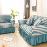 Vienspalvis elastingas sofos užvalkalas svetainei, spausdintas languotas, tamprus segmentinis užvalkalas Sofos sofos užvalkalas L formos 1&ndash;4 vietų 3-Seater190-230cm