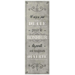 Les Tr&eacute;sors De Lily [A0157] - Toile cr&eacute;ateur "Citations" gris (Il n'y a pas de cl&eacute; pour le Bonheur, la porte est toujours ouverte) - 90x30 cm