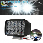 15LED 45W kvadratinis priekinis žibintas, skirtas motociklo priekiniam pagalbiniam rūko žibintui, motociklo priedai Universalus 12V 1 piece