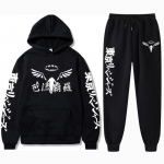 Vyri&scaron;ki megztinių rinkiniai Anime Tokyo Revengers Hoodies + sportiniai kelnės 2vnt Gambar Valhalla Graphics Kelnės Gatvės drabužiai Drabužiai XS-4XL XL