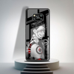 Stiklinis dėklas, skirtas Xiaomi Poco X3 NFC 11 Lite 11T F3 M3, skirtas Redmi Note 11 10 9 8 Pro 10S 9S telefono dangtelis Jujutsu Kaisen Gojo Satoru Xiaomi Poco M3