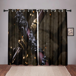 3D žaidimas Juodoji legenda WUKONG ra&scaron;to užuolaidos 2 panelės Jaunimo žaidimų mėgėjams Svetainė Miegamasis Esports kambario dekoras 50W130H(CM)x2PCS&Grommet Top