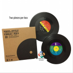 Retro vinilinių plok&scaron;telių padėkliukas &ndash; neslystantis izoliacinis padėklas Round