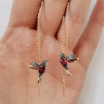 Little Bird Drop Ilgai kabantys auskarai moterims Eleganti&scaron;ki mergaičių auskarai su kutais Stilingas papuo&scaron;alas asmenybės dovana