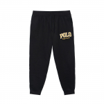 Polo Ralph Lauren SS23 Etiketė Rai&scaron;teliu juosmuo Susiaurėjančios kle&scaron;nės Sportinės kelnės Vyri&scaron;kos Sportinės kelnės Juoda 710878607-001 XS