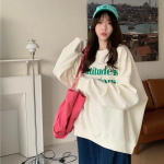 Moteri&scaron;ki palaidi megztiniai ilgomis rankovėmis O kaklu Moteri&scaron;ki vir&scaron;utiniai vienspalviai megztiniai XXL abrikosas