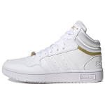 Adidas Hoops 3.0 Mid Classic Auksinės Metalo Moteri&scaron;ki Kedai Balti Debesėlio Baltumo GY4752 39⅓