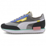 Puma Future Rider Sintetinės odos Universalūs Patogūs Žemi Laisvalaikio Batai Moteri&scaron;ki sportbačiai Balti Pilki Mėlyni 372893-02 37