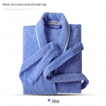 Medvilninis unisex chalatas - &Scaron;iltas yukata stiliaus chalatas poroms, Didelių dydžių, Idealus vie&scaron;bučiams L ežero mėlyna spalva