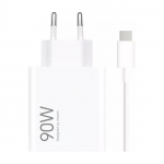 Xiaomi HyperCharge Combo tinklo įkroviklis USB-A 6.1A 90W su USB-C kabeliu - balta