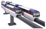 Fujimi Models Konstrukcijų rinkinių serija 17 Tokijo monoreilas 2000 serijos senos spalvos traukinys 1/150 Ne. EX-1 6 vagonai (Nedažytas rinkinys) STR-17 EX-1